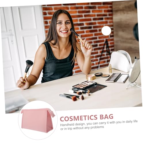 Didiseaon wasserdichte PU Kosmetiktasche für Damen Kompakte Make up Aufbewahrungstasche mit Reißverschluss Dreieckiges Design Tragbare Reise Organizer für Make up und Kosmetika Leicht zu von Didiseaon