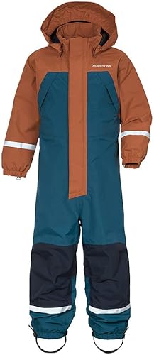 DIDRIKSONS Zeb 2 Overall Kinder petrol/braun von Didriksons