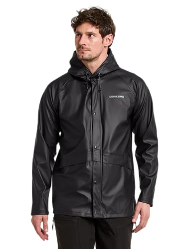 Didriksons - AVON Jacket - Herren Regenmantel - wasserdicht und winddicht - Galon OEKO-TEX zertifiziert - schwedisches Design, Schwarz , XL von Didriksons