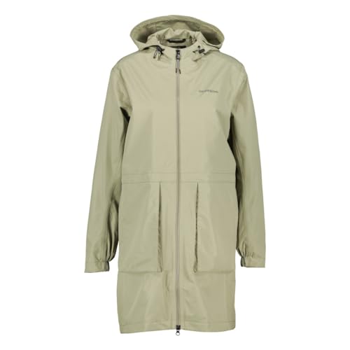 Didriksons W Bella Parka 3 Grün - Atmungsaktiver leichter Damen Parka, Größe 44 - Farbe Mistel Green von Didriksons