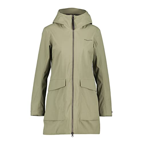 Didriksons W Folka Parka 6 Oliv - Moderner wasserdichter Damen Parka, Größe 44 - Farbe Dusty Olive von Didriksons