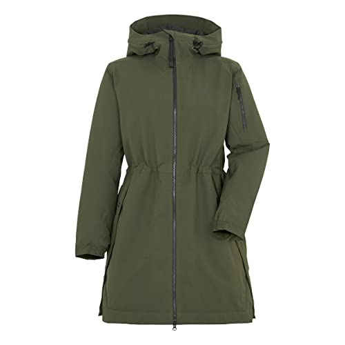 Didriksons W Ella Parka Grün - Warmer wasserdichter Damen Winterparka, Größe 36 - Farbe Deep Green von Didriksons