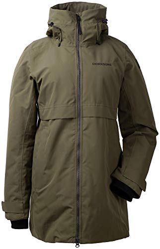 Didriksons Helle Parka 2 Women - Schlichter, Warmer Mantel für den Winter, crocodile green, 36 von Didriksons