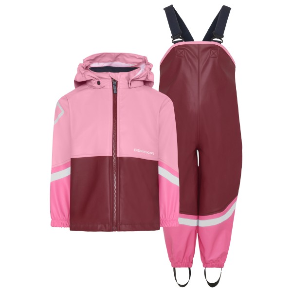 Didriksons - Kid's Waterman Set 12 - Regenset Gr 140 rosa/rot von Didriksons