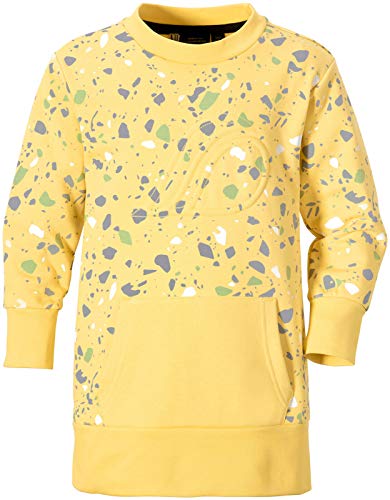 Didriksons Mädchen Sweatshirt Sweater LARVEN Kids Sweater elastisch (958 Pollen Yellow Terazzo Orig, 100) von Didriksons