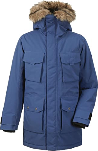 Didriksons Reidar Mens Parka 3 - Wintermantel mit Webpelzbesatz, Größe_Bekleidung:M, Farbe:Cold Blue sea von Didriksons