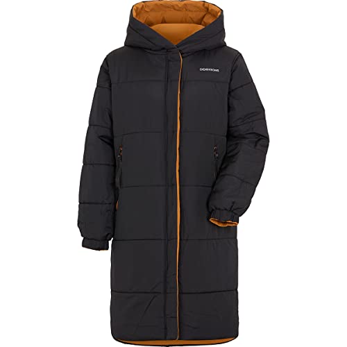 Didriksons W Anna Parka Braun-Schwarz - Wasserabweisender wendbarer Damen Parka, Größe 44/46 - Farbe Black - Cayenne von Didriksons