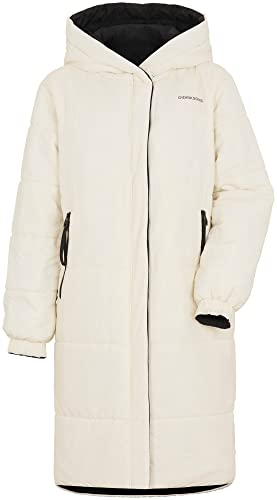 Didriksons W Anna Parka Schwarz-Weiß - Wasserabweisender wendbarer Damen Parka, Größe 40/42 - Farbe White Foam - Black von Didriksons