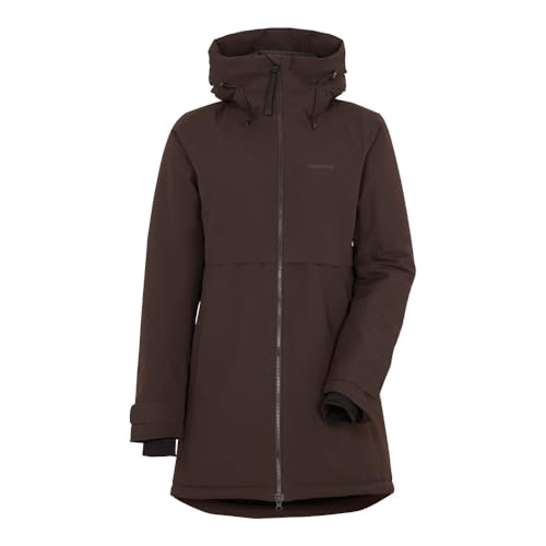 Didriksons W Helle Parka 5 Braun - Wasserdichter atmungsaktiver Damen Winter Parka, Größe 36 - Farbe Chocolate Brown von Didriksons