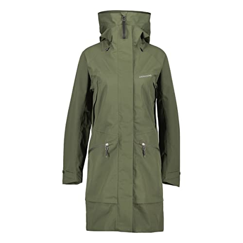 Didriksons W Ilma Parka 7 Oliv - Eleganter wasserdichter Damen Parka, Größe 36 - Farbe Deep Green von Didriksons