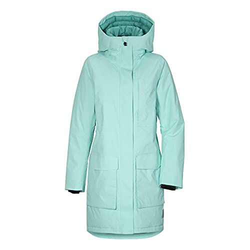 Didriksons W Leya Parka Blau - Sportlicher wattierter Damen Parka, Größe 42 - Farbe Mint von Didriksons