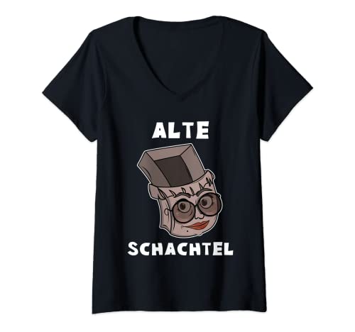 Damen Club der alten Schachteln Frau Oma Kollegin Alte Schachtel T-Shirt mit V-Ausschnitt Damen Club der alten Schachteln Frau Oma Kollegin Alte Schachtel T-Shirt mit V-Ausschnitt von Die Alte Schachtel