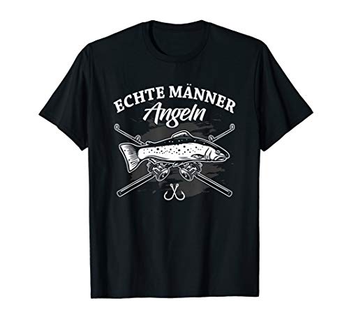 Herren Echte Männer Angeln Angler Fischer Fischen T-Shirt von Die Besten Angler Angel T-Shirts