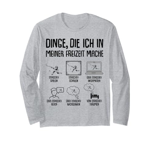 Eishockey Dinge die ich in meiner Freizeit mache Kinder Langarmshirt Eishockey Dinge die ich in meiner Freizeit mache Kinder Langarmshirt von Die Besten Eishockey & Wintersport Geschenkideen