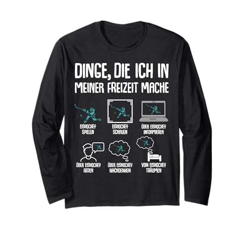 Eishockey Dinge die ich in meiner Freizeit mache Kinder Langarmshirt Eishockey Dinge die ich in meiner Freizeit mache Kinder Langarmshirt von Die Besten Eishockey & Wintersport Geschenkideen
