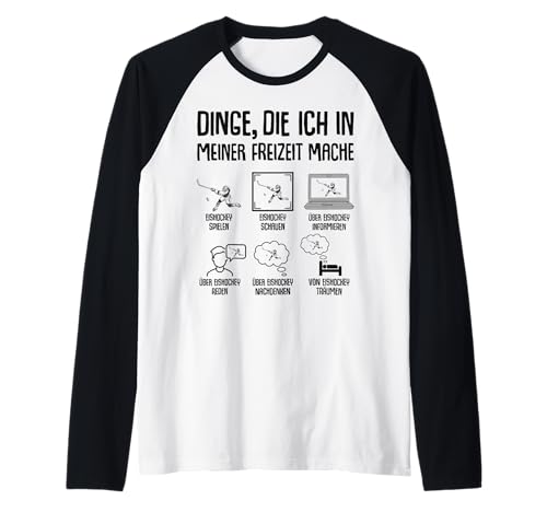 Eishockey Dinge die ich in meiner Freizeit mache Kinder Raglan Eishockey Dinge die ich in meiner Freizeit mache Kinder Raglan von Die Besten Eishockey & Wintersport Geschenkideen