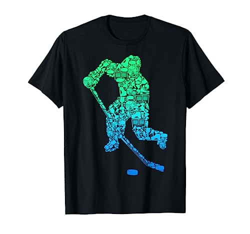 Eishockeyspieler Eishockey Jungen Kinder Männer T-Shirt von Die Besten Eishockey & Wintersport Geschenkideen