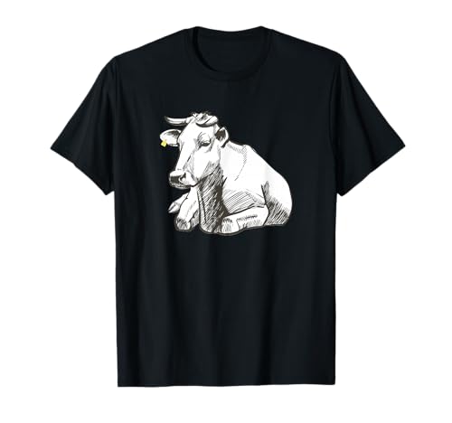 Entspannte Kuh Bauer Bauernhof Landwirtschaft Milch Rind T-Shirt von Die Besten Landwirte Bauern Kuh T-Shirts