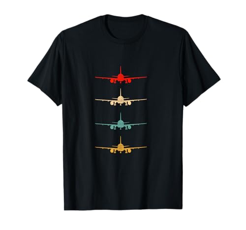 Die Besten Luftfahrt Motive Vintage Pilot T-Shirt Damen, Herren Unisex Schwarz S Kurzarm Klassische Passform Crew-Ausschnitt von Die Besten Luftfahrt Motive