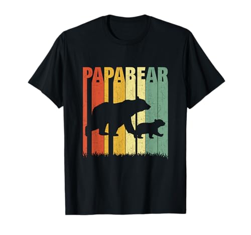 Vintage Papa Bär Baby Bär Vatertag Xmas Geschenk Retro Daddy T-Shirt von Die Besten Papa Bär Vintage Motive