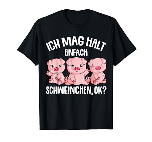 Schweine Ich mag halt Schweinchen Mädchen Kinder Schwein T-Shirt von Die Besten Schweine Flüsterer Geschenke