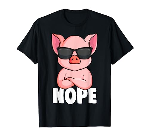 Schweine Nope Schweinchen Kinder Mädchen Schwein T-Shirt von Die Besten Schweine Flüsterer Geschenke