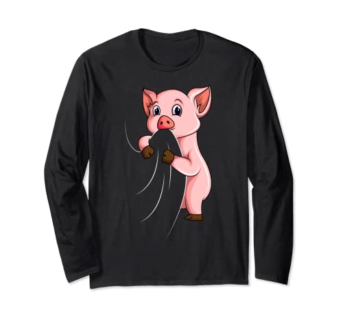 Schweine Schweinchen Kinder Mädchen Schwein Langarmshirt von Die Besten Schweine Flüsterer Geschenke