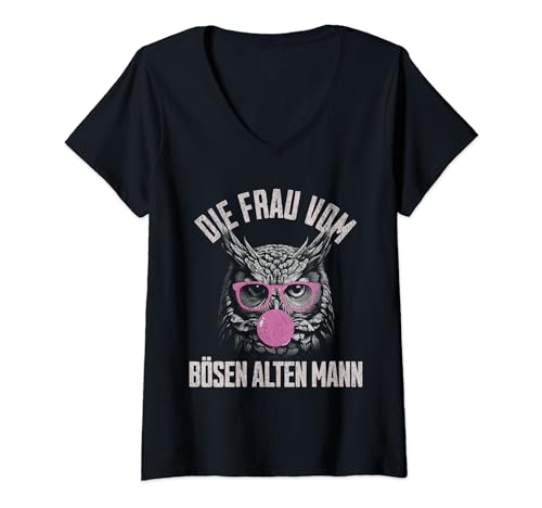 Damen Die Frau Vom Bösen Alten Mann T-Shirt mit V-Ausschnitt von Die Böse Alte Frau