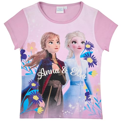 Die Eiskönigin 2 Anna und ELSA Mädchen T-Shirt (DE/NL/SE/PL, Numerisch, 104, Regular, Rosa 4) von Die Eiskönigin