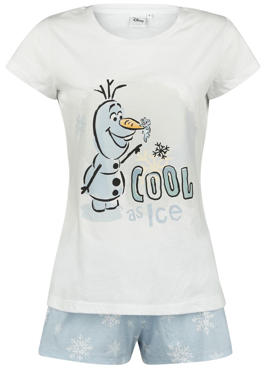 Die Eiskönigin - Disney Schlafanzug - Snowflakes - S bis XXL - für Damen - Größe M - weiß/blau  - EMP exklusives Merchandise! von Die Eiskönigin