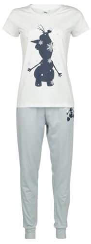 Die Eiskönigin Olaf Frauen Schlafanzug weiß/blau XXL 100% Baumwolle Disney, Fan-Merch, Filme von Die Eiskönigin