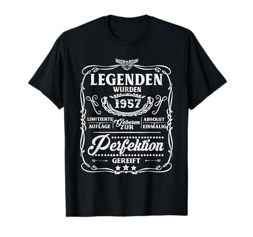 68. Geburtstag 68 Jahre Herren Papa Vintage 1957 Geschenk T-Shirt von Die Geburt von Legenden Vinatge Geburtstag Deko