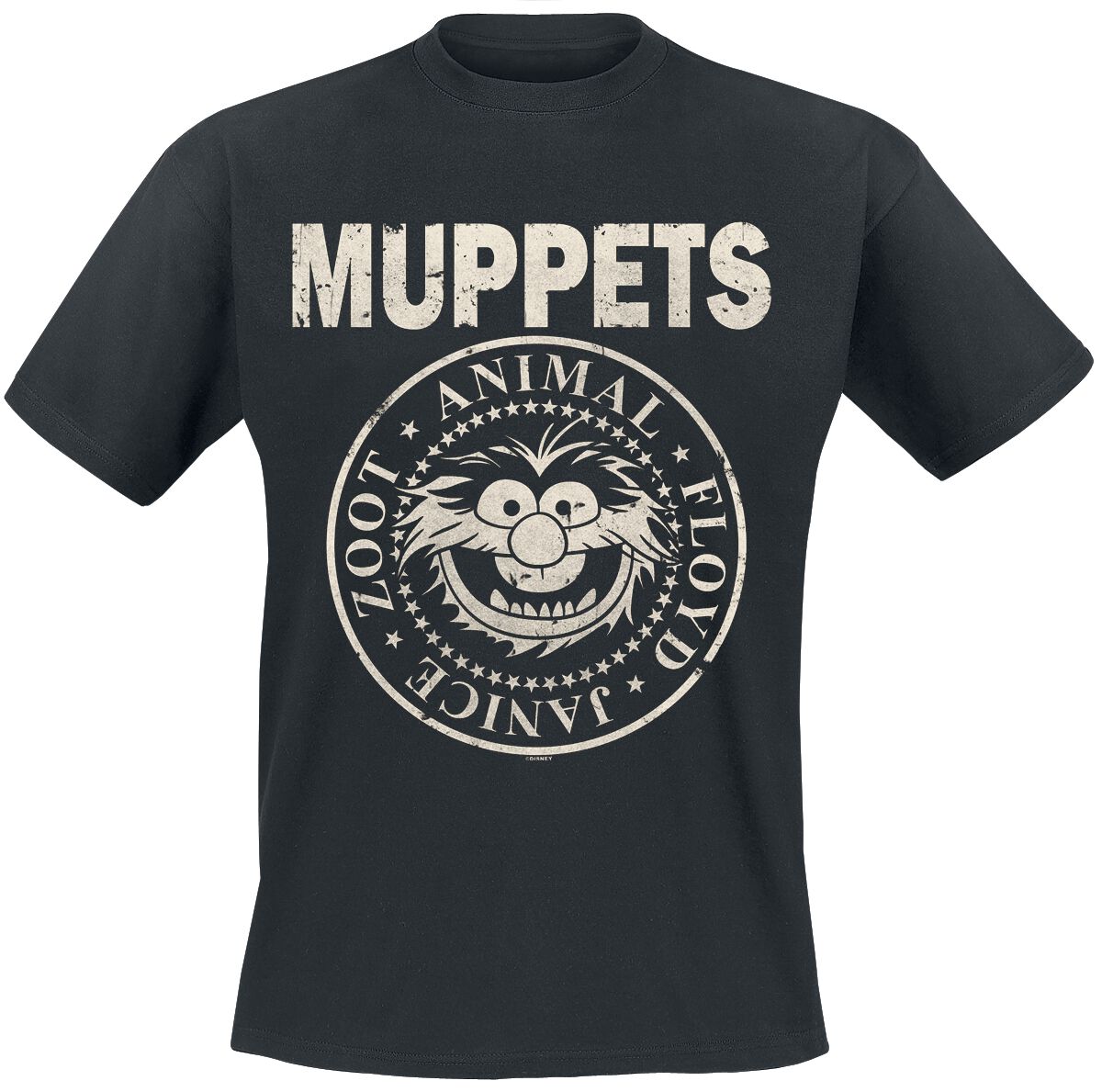 Die Muppets Animal - Rock ´n Roll T-Shirt schwarz in S von Die Muppets