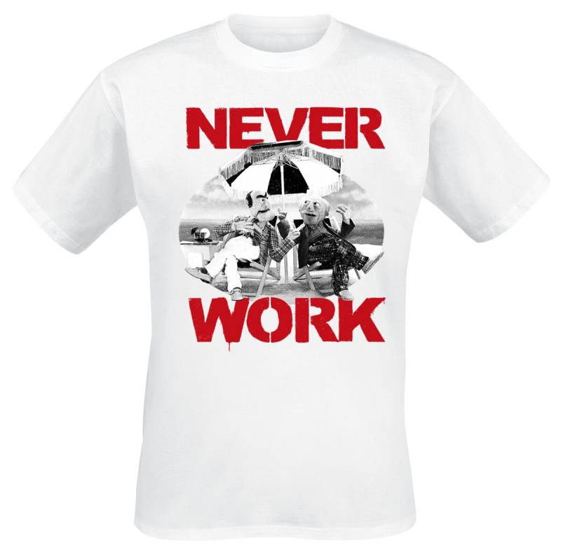 Die Muppets Never Work T-Shirt weiß in XL von Die Muppets
