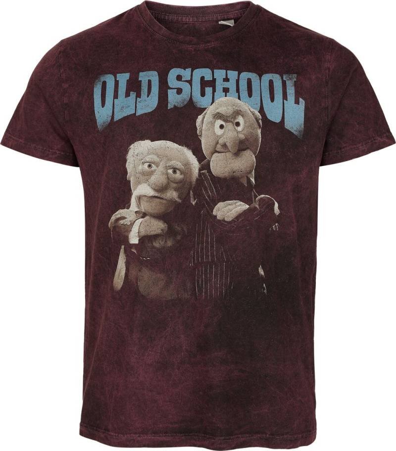 Die Muppets Old School T-Shirt dunkelrot in S von Die Muppets