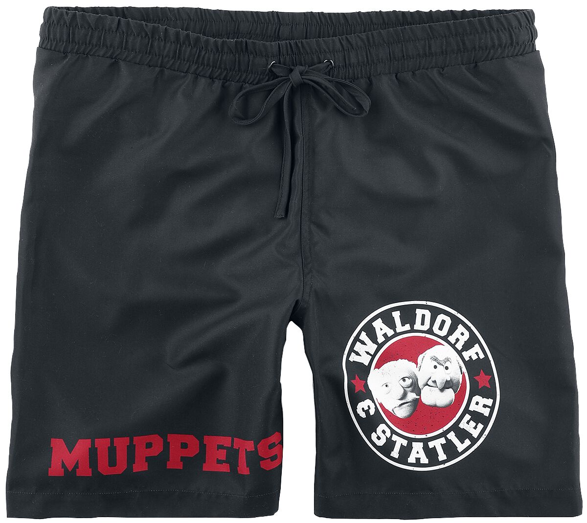 Die Muppets Waldorf & Statler - Old School Badeshort schwarz in M von Die Muppets