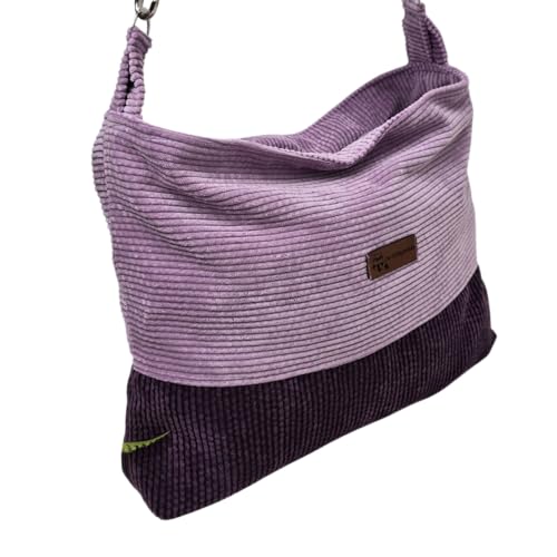 Cord-Handtasche CORDELIA TWIST Handtasche Umhängetasche samtig flauschig Träger Innentasche Außentasche Crossbody Handgefertigt in Unterfranken 21 Farben kombinierbar von Die Schleyereule