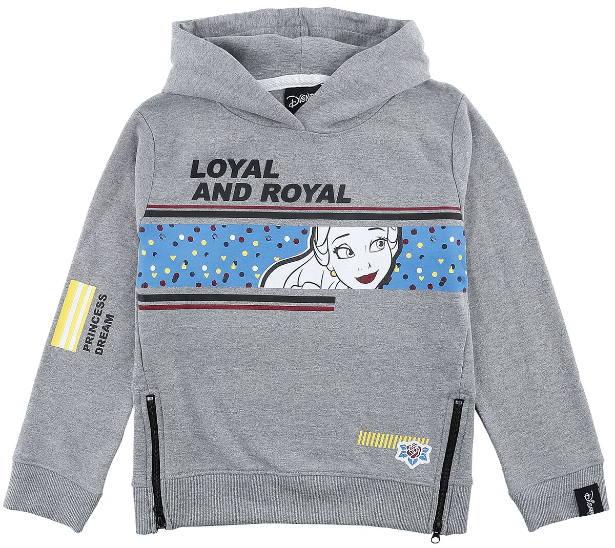 Die Schöne und das Biest - Beauty and the Beast - Disney Kapuzenpullover für Kinder - Kids - Belle - für Mädchen - grau  - Lizenzierter Fanartikel von Die Schöne und das Biest