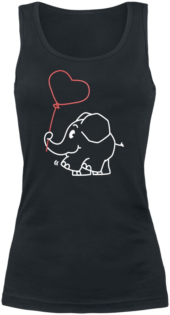 Die Sendung mit der Maus Elefant Top schwarz in XXL von Die Sendung mit der Maus