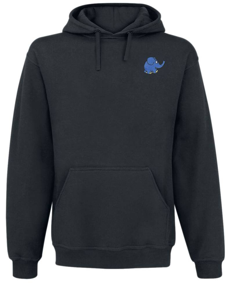 Die Sendung mit der Maus Kapuzenpullover - Elefant - Gestickt - L bis XXL - für Männer - Größe XL - schwarz  - EMP exklusives Merchandise! von Die Sendung mit der Maus