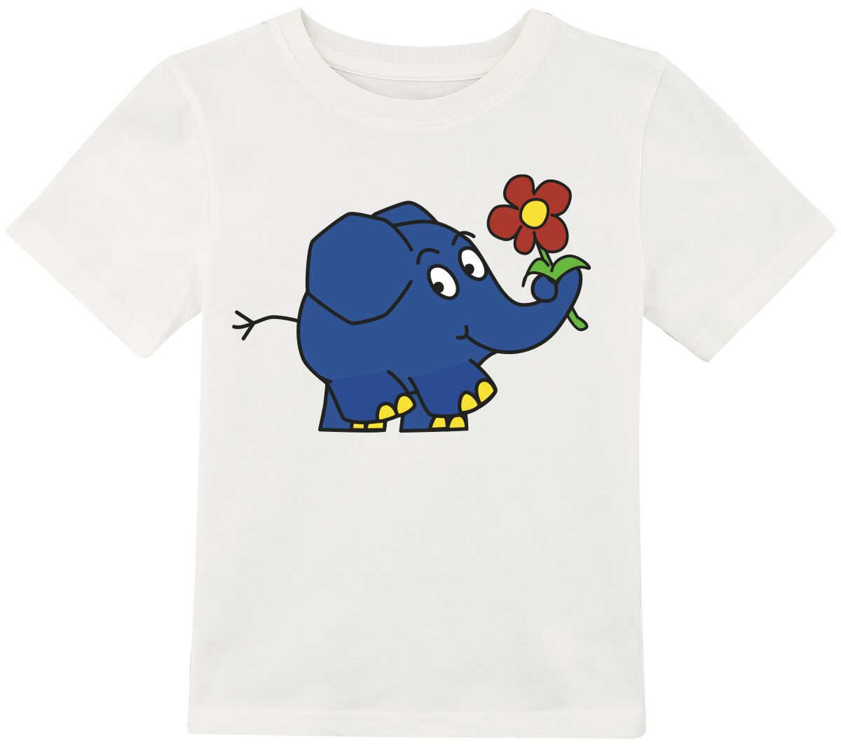 Die Sendung mit der Maus Kids - Elefant Blume T-Shirt multicolor in 128 von Die Sendung mit der Maus