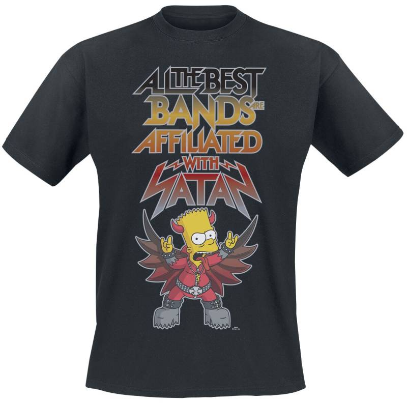 Die Simpsons All The Best Bands T-Shirt schwarz in XXL von Die Simpsons