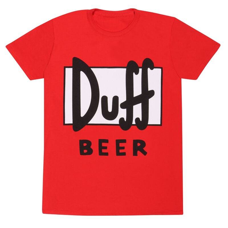 Die Simpsons Duff T-Shirt rot in L von Die Simpsons