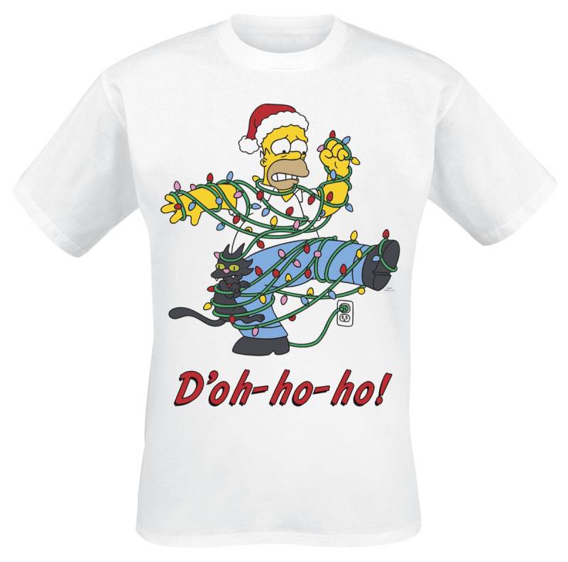 Die Simpsons Ho Ho Doh T-Shirt weiß in XL von Die Simpsons
