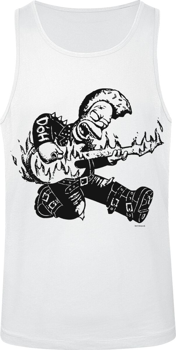 Die Simpsons Homer Guitar Tank-Top weiß in XXL von Die Simpsons