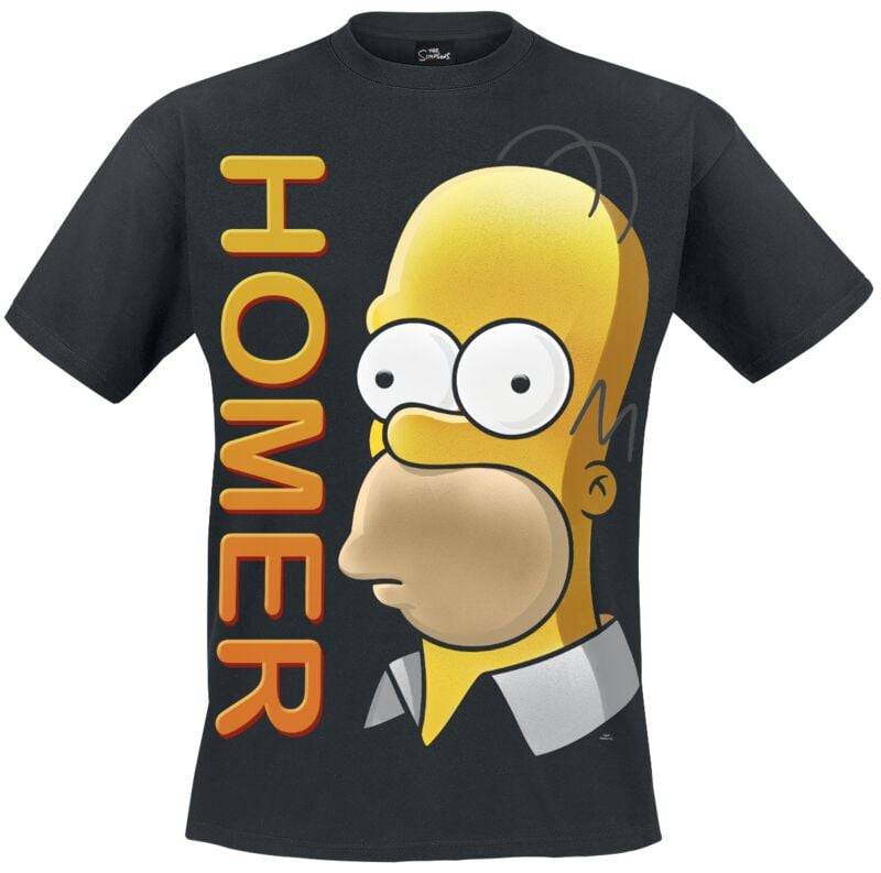 Die Simpsons Homer Portrait T-Shirt schwarz in 4XL von Die Simpsons
