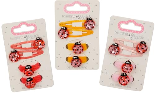 DIE SPIEGELBURG - Haarclips & Haargummis Marienkäfer no.4 - beautiful stars, sort. von Die Spiegelburg