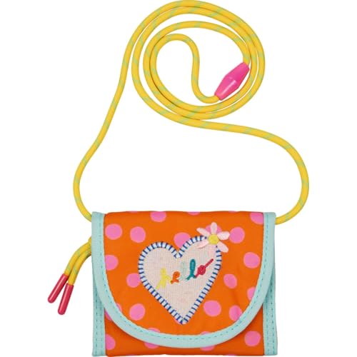 Die Spiegelburg I Brustbeutel Hello - Bunte Geschenke | Nachhaltiger Geldbeutel für Kinder mit Klarsichtfach und Abnehmbarer Kordel | Strapazierfähiger Brustbeutel für Mädchen und Jungs von Die Spiegelburg