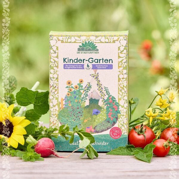 Die Stadtgärtner BIO-Saatgut-Set "Kinder-Garten" I Tolles Saatgut-Set für Kinder als Geschenk von Die Stadtgärtner