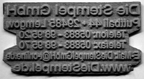 Textplatte für trodat printy 4924 40 X 40mm Ersatzplatte von Die Stempel GmbH